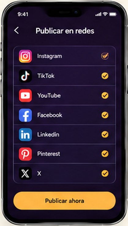 Elegir las redes donde publicar